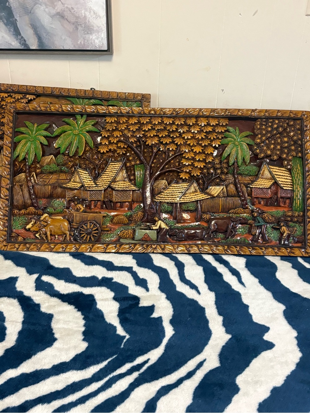 Two antique wooden ;  vintage